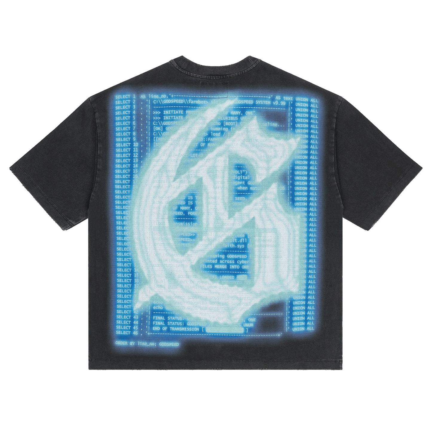 GodSpeed Aura Farm T-shirt Black Wash