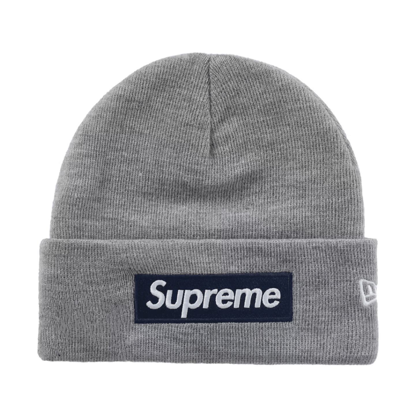 Supreme New Era Box Logo Beanie (FW25) Heather Grey