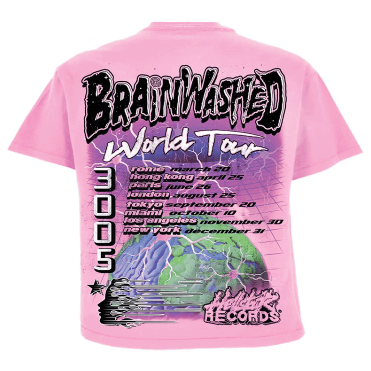 Hellstar Brainwashed World Tour T-Shirt Pink