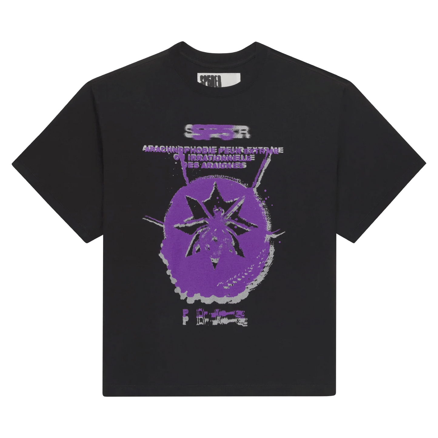 SP5DER FRANCE BLUR TEE BLACK
