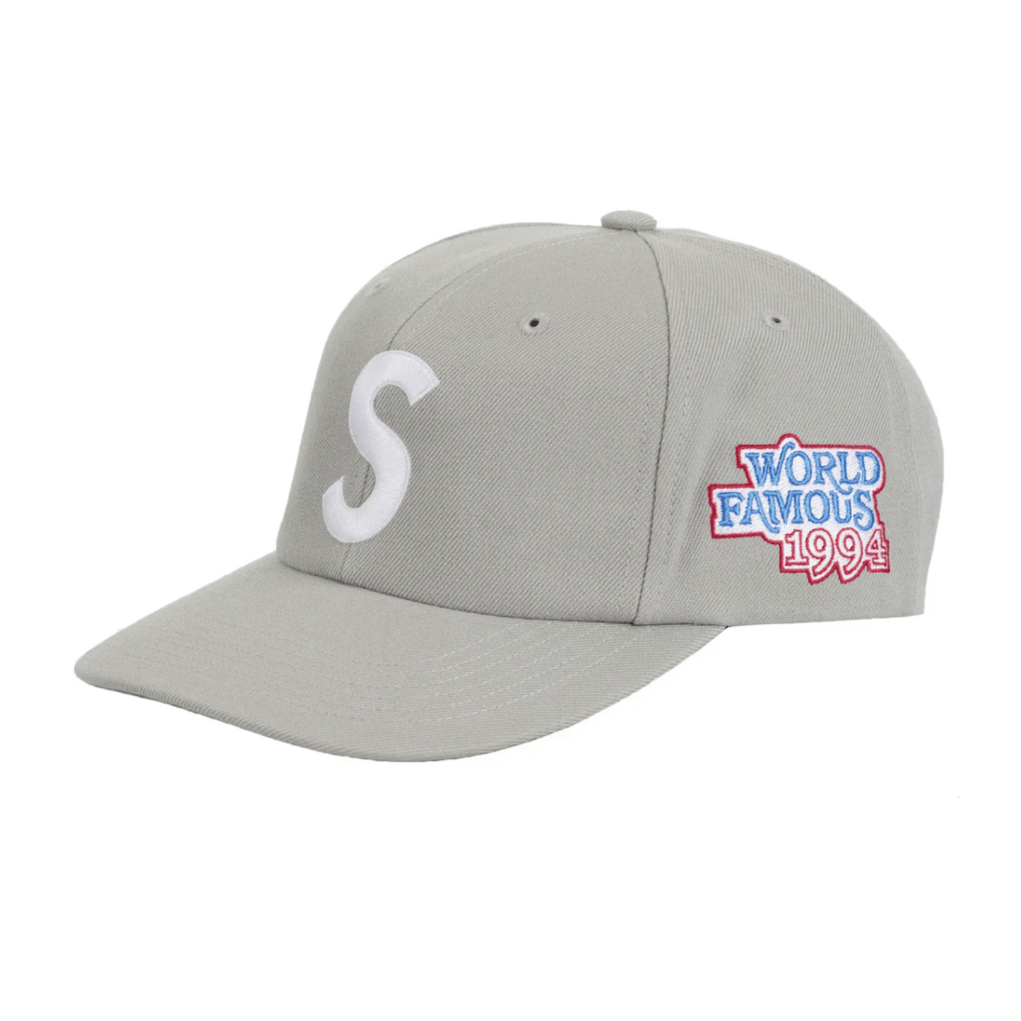 Supreme World Famous S Logo 6-Panel Grey