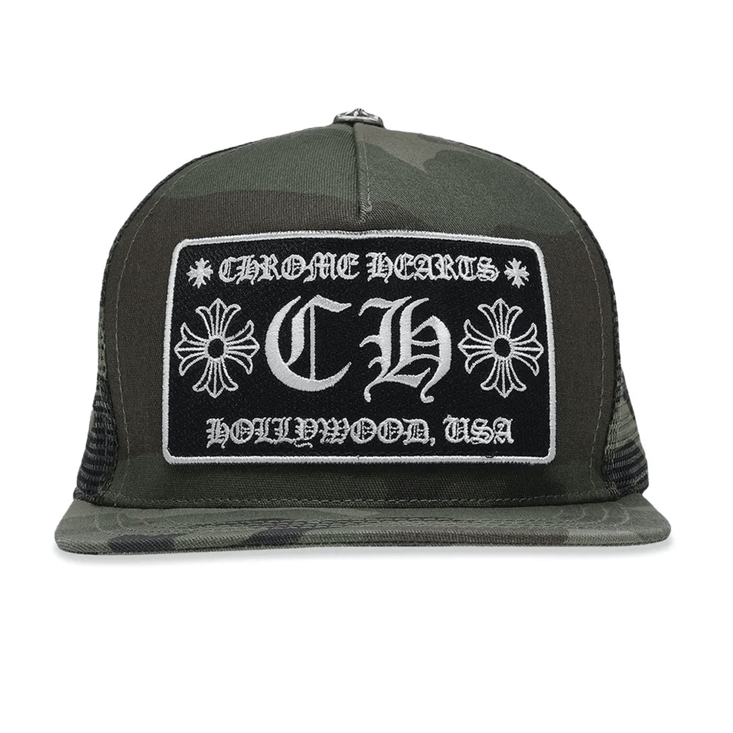 Chrome Hearts Hollywood Trucker Hat Green Camo