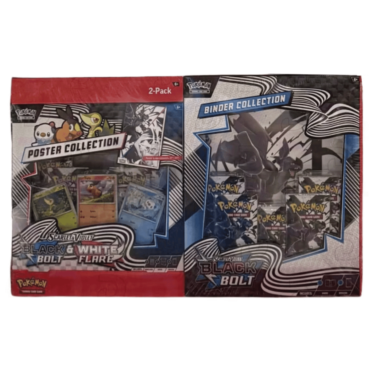 Pokémon Black Bolt & White Flare Poster Collection and Black Bolt Binder Collection Bundle (Sam's Club Exclusive)