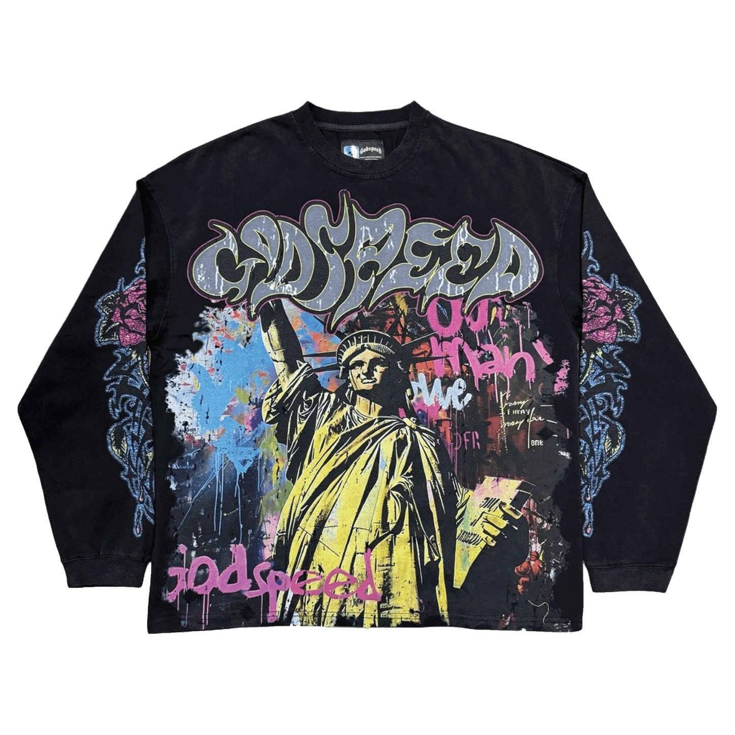 GodSpeed Vandal LS T-Shirt Black Wash