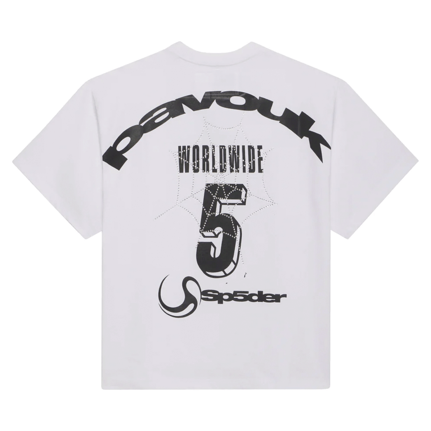 SP5DER PAVOUK RHINESTONE TEE