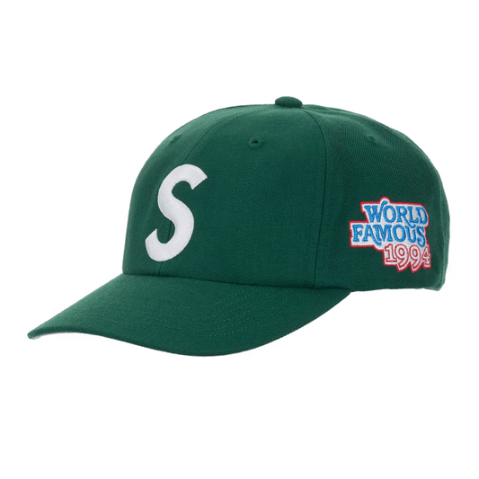 Supreme World Famous S Logo 6-Panel Hat Green