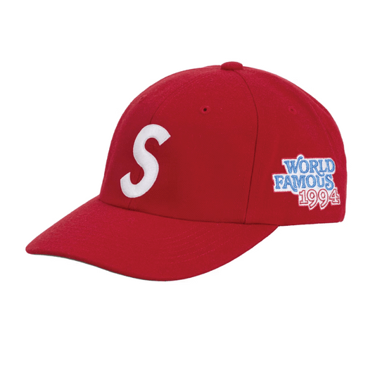 Supreme World Famous S Logo 6-Panel Red