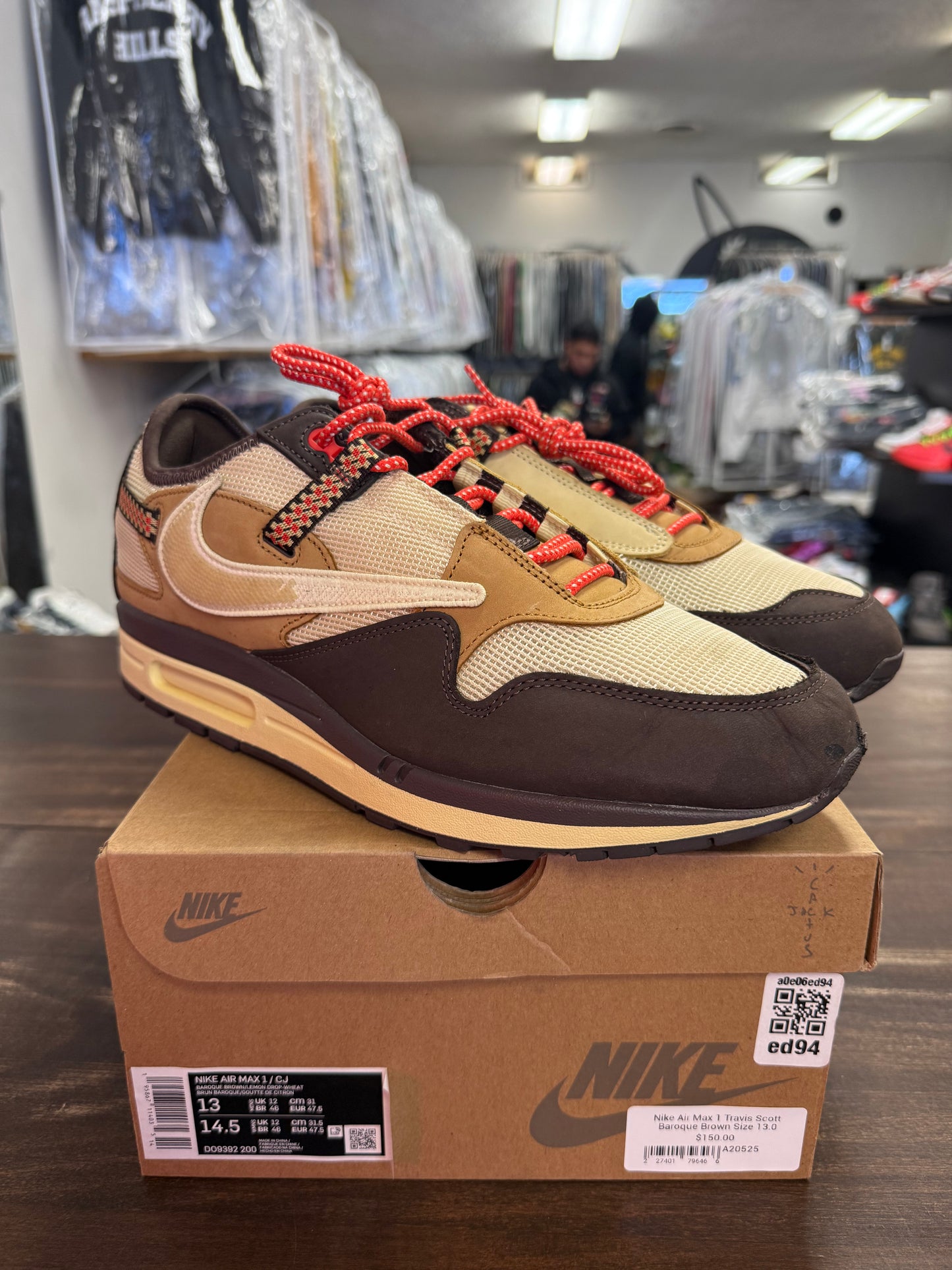 Nike Air Max 1 Travis Scott Baroque Brown