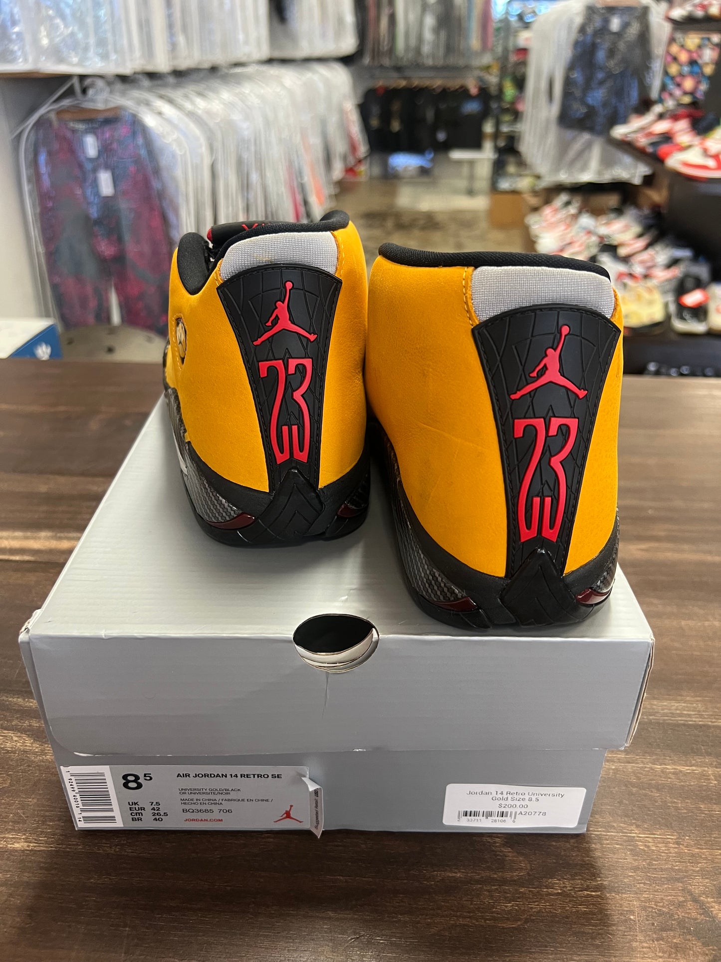Jordan 14 Retro University Gold