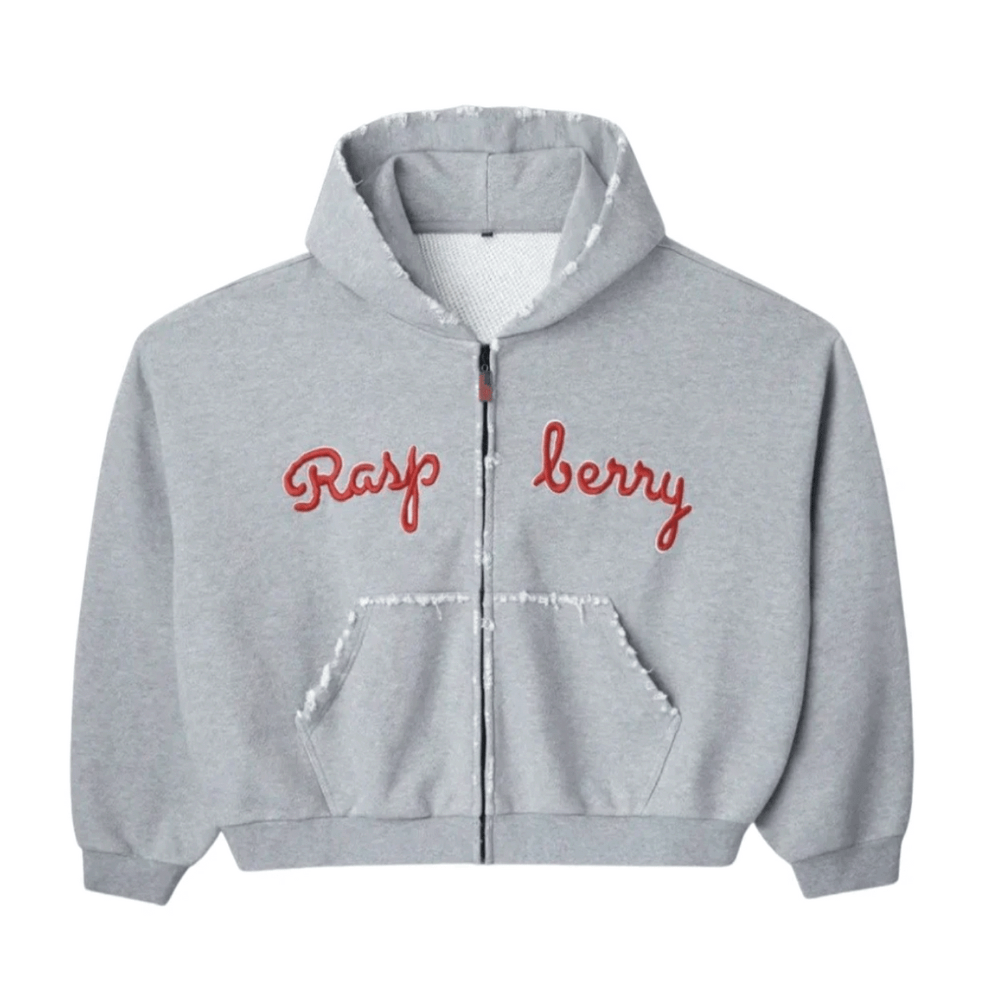 Gold+Vintage Raspberry Hills Script Zip Up Hoodie
