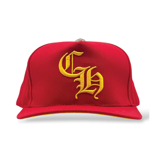 Chrome Hearts CH Silver Button Hat Red/Yellow
