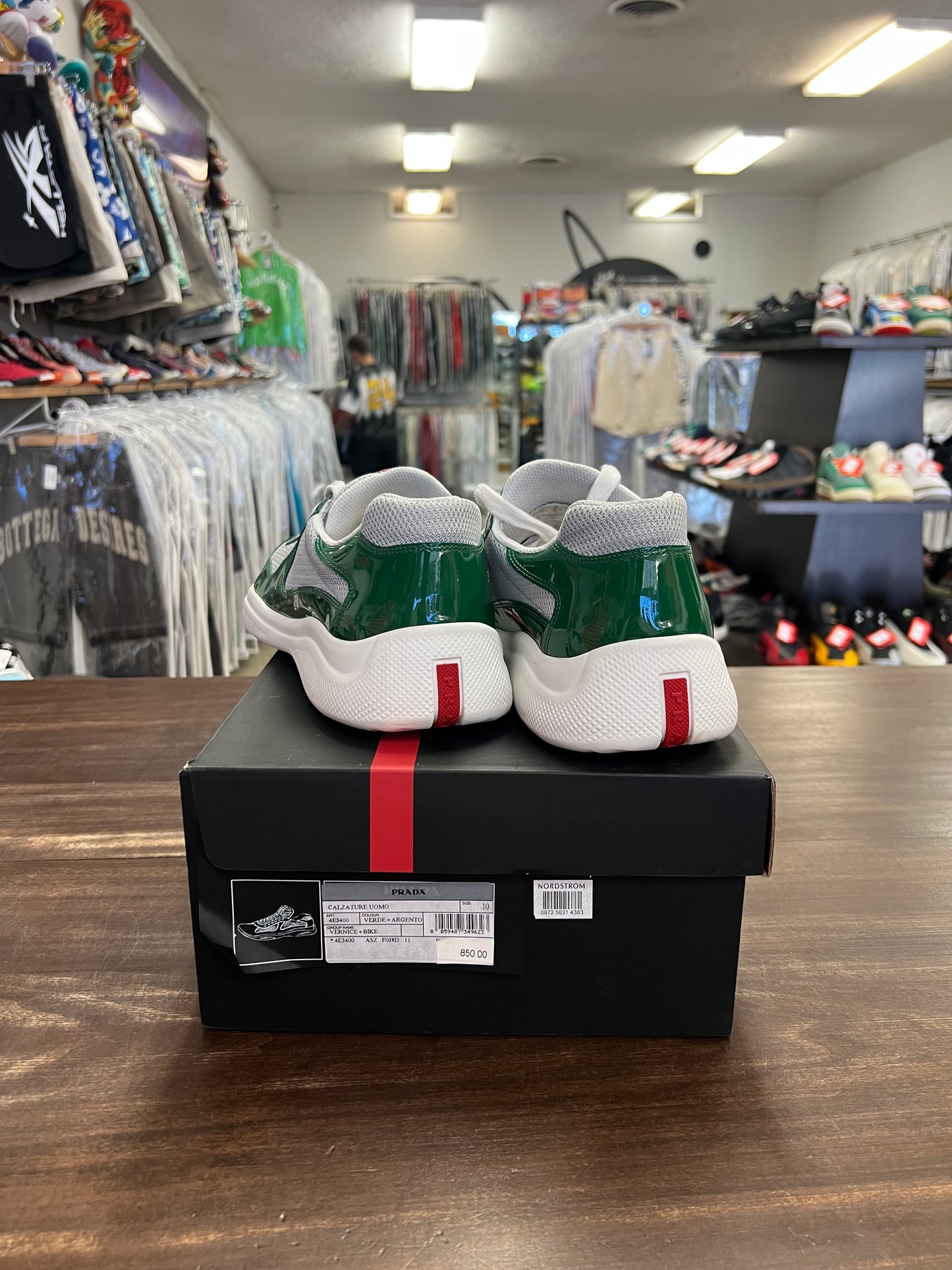 Prada America's Cup Patent Green White