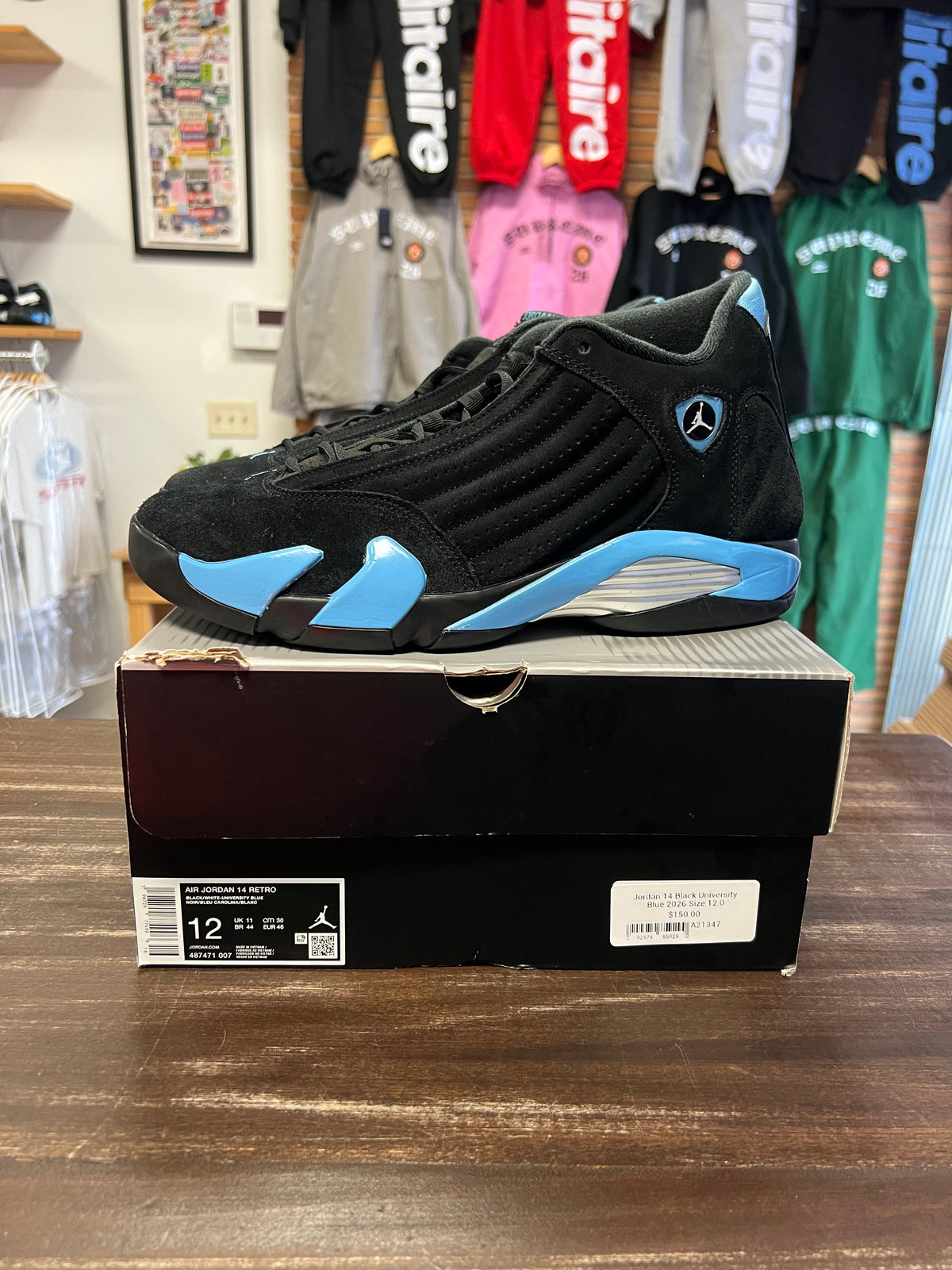 Jordan 14 Black University Blue 2026