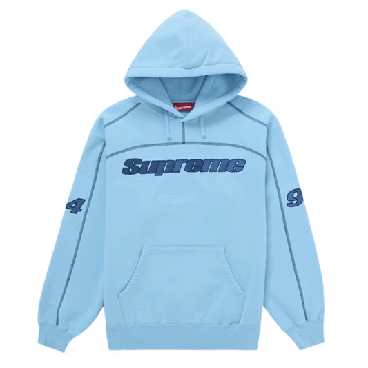 Supreme Overlock Hoodie Light Blue
