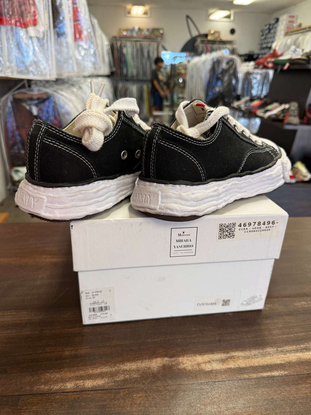 Maison Mihara Yasuhiro Peterson 23 OG Sole Canvas Low Black