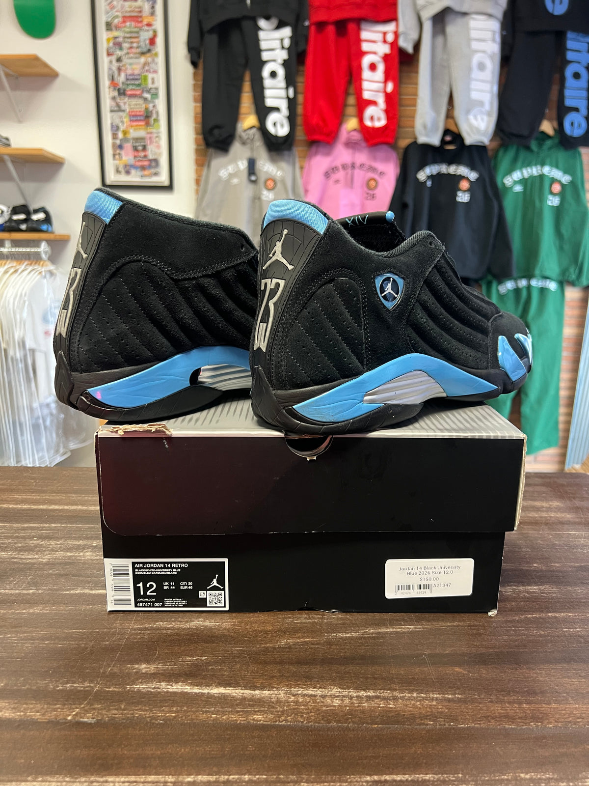 Jordan 14 Black University Blue 2026