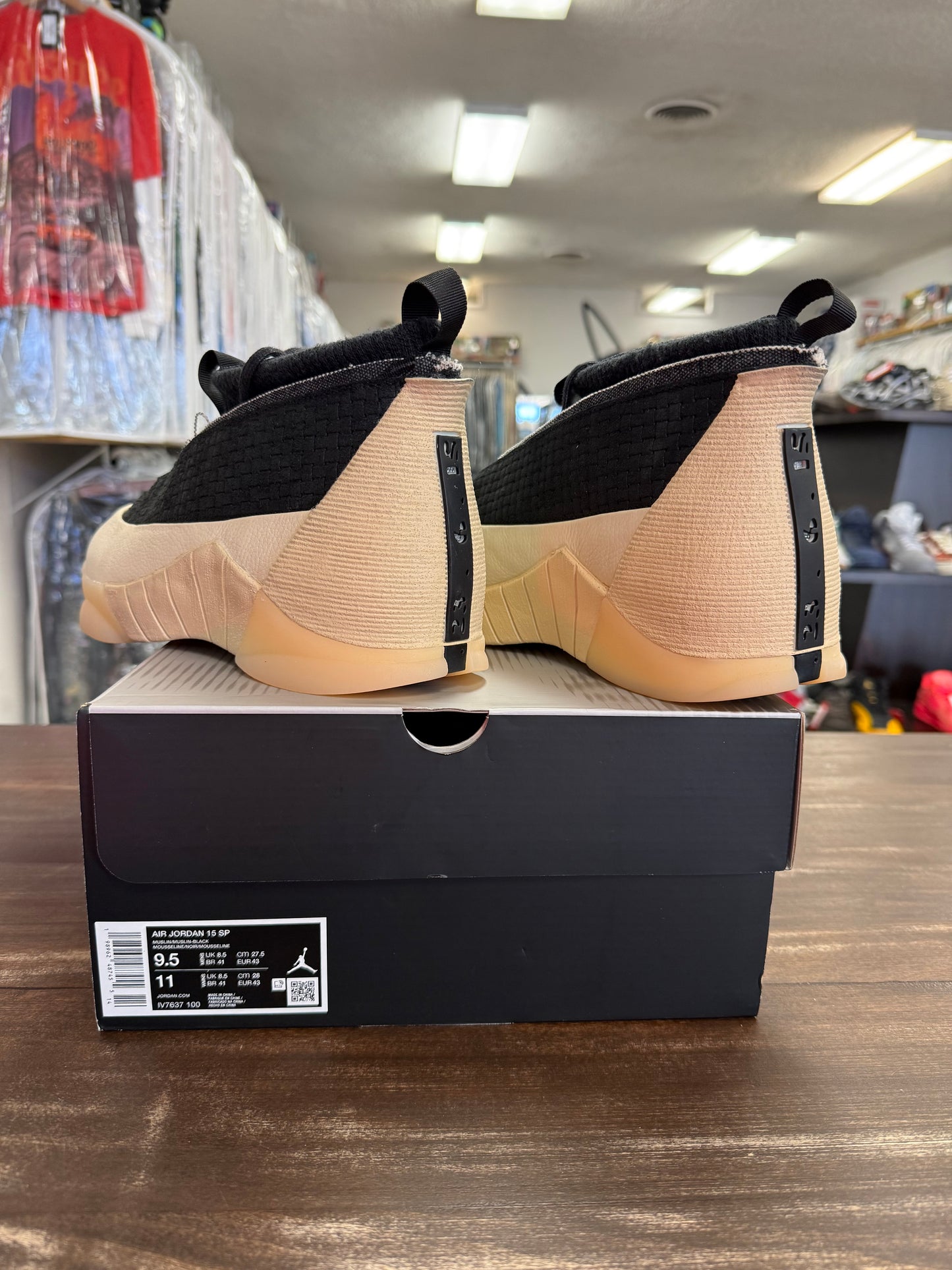 Jordan 15-23RE Black Muslin