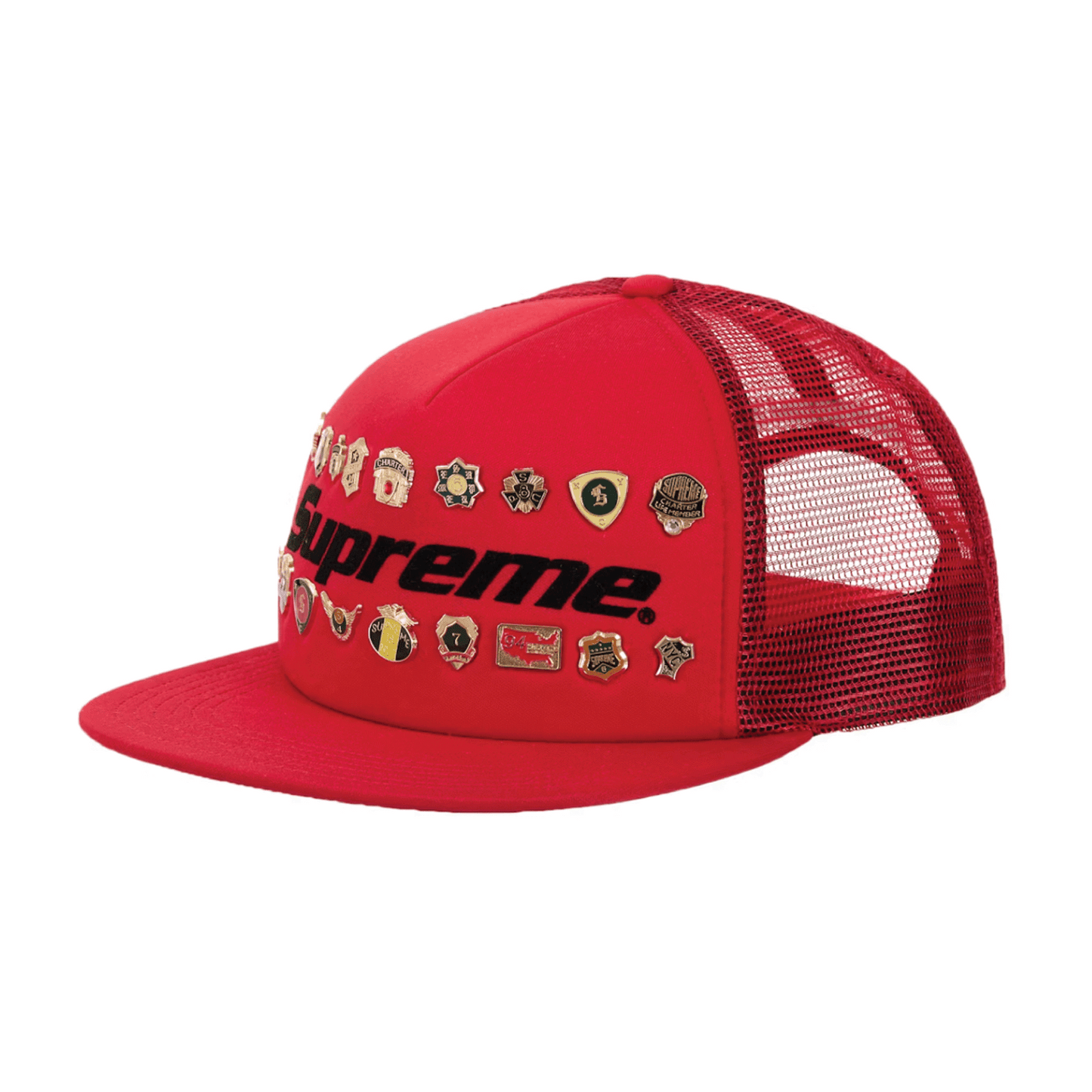 Supreme Pins Mesh Back 5-Panel Red