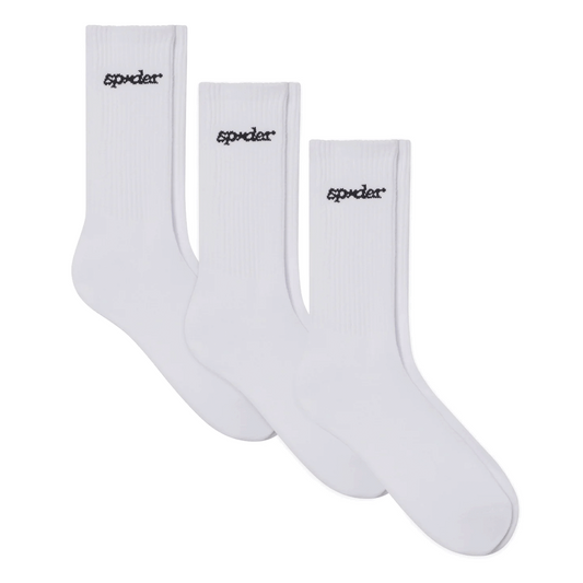 V3 LOGO SOCK 3-PACK WHITE