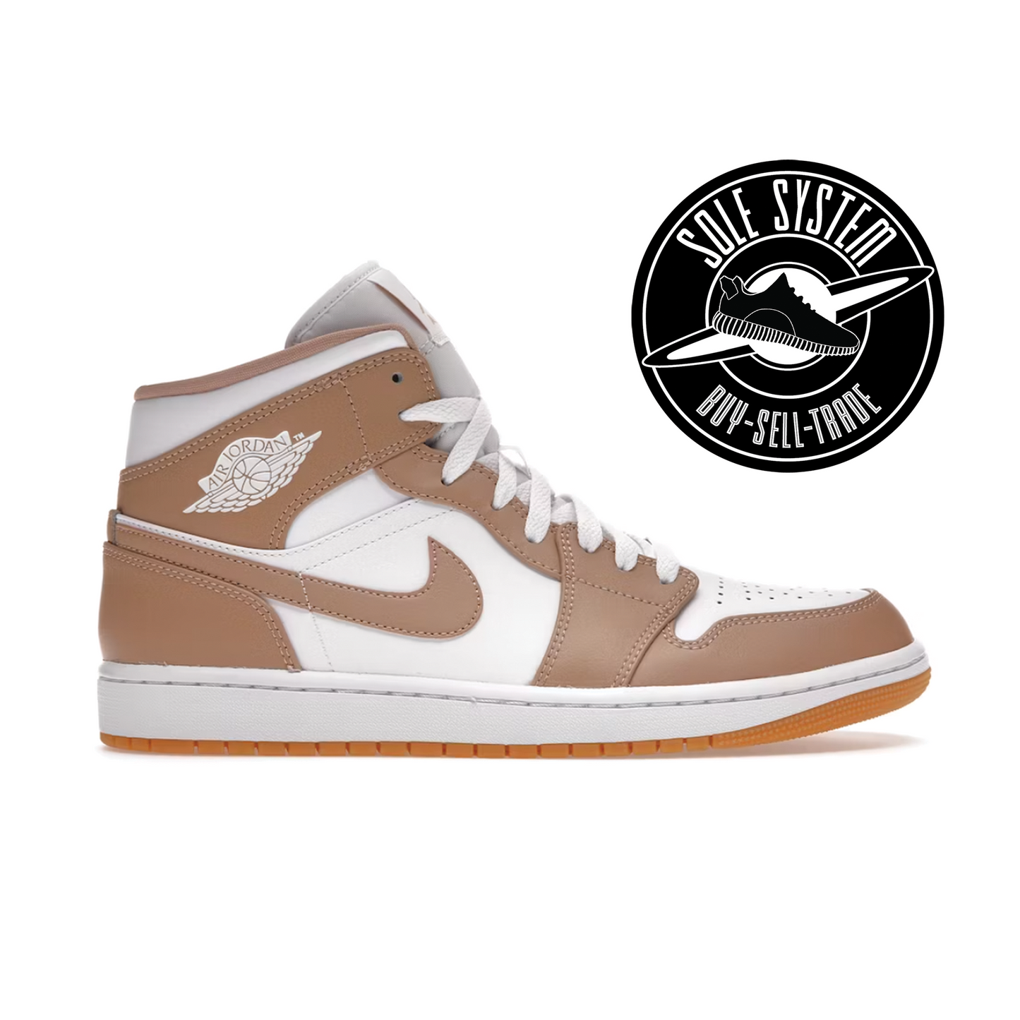 Jordan 1 Mid Tan Gum