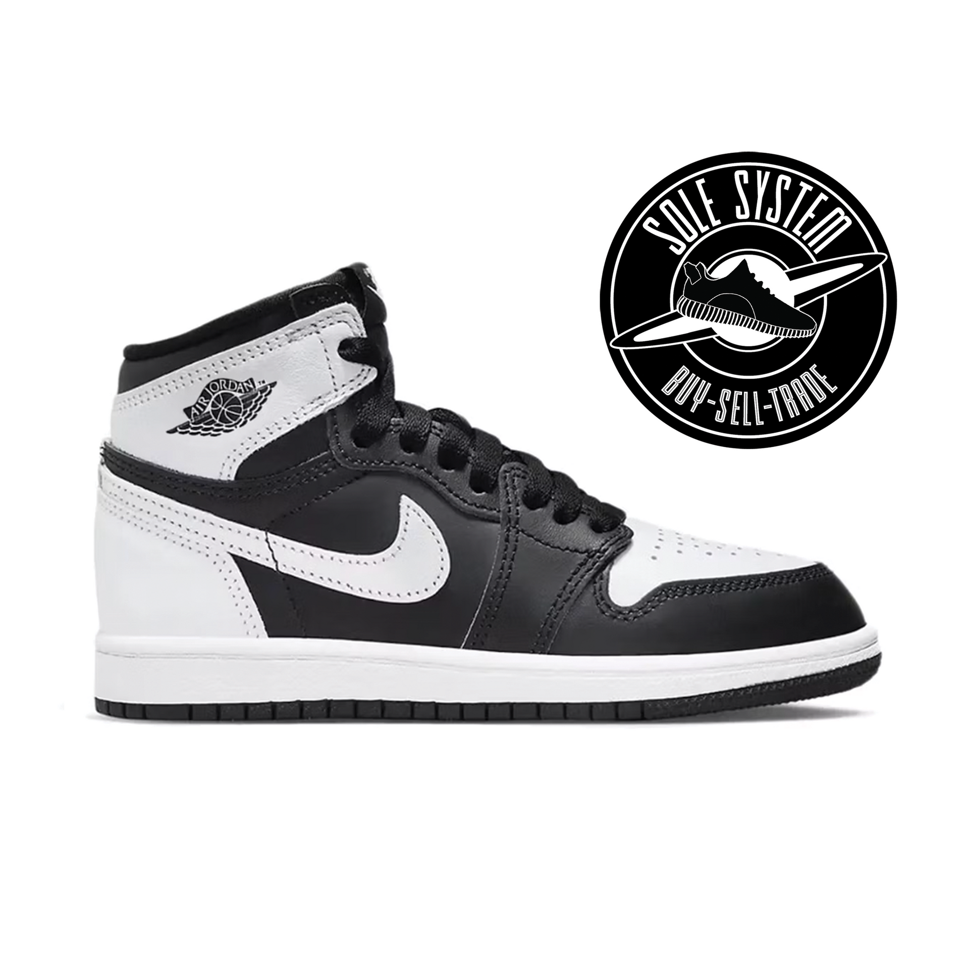 Jordan 1 Retro High OG Black White (PS) – Sole System
