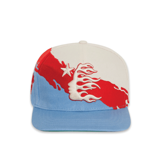 Hellstar Paintbrush Snapback Hat Red/Blue