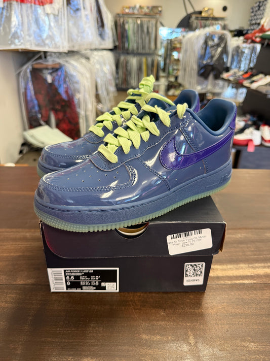 Nike Air Force 1 Low Patent Leather Mystic Navy Grape Ice