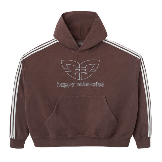 HMDD WASHED BUTTERFLY HOODIE BROWN