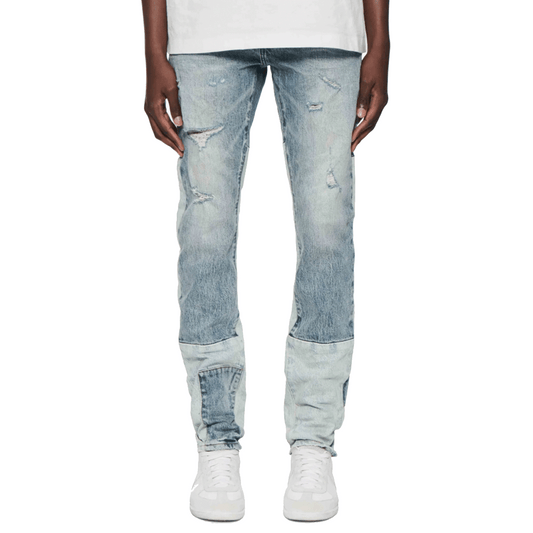 Purple Brand Patchwork Distressed Skinny