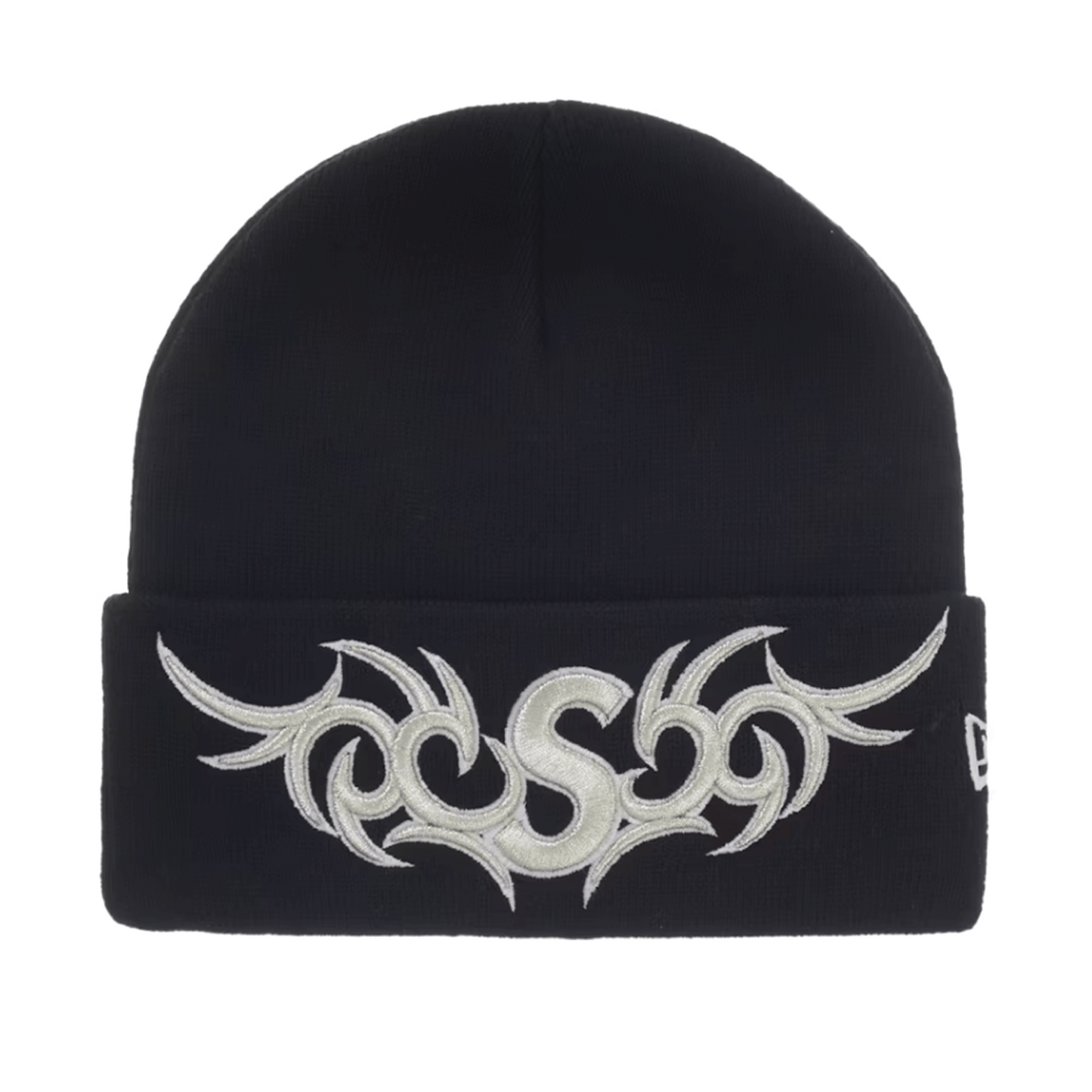 Supreme New Era Tribal S Logo Beanie Black