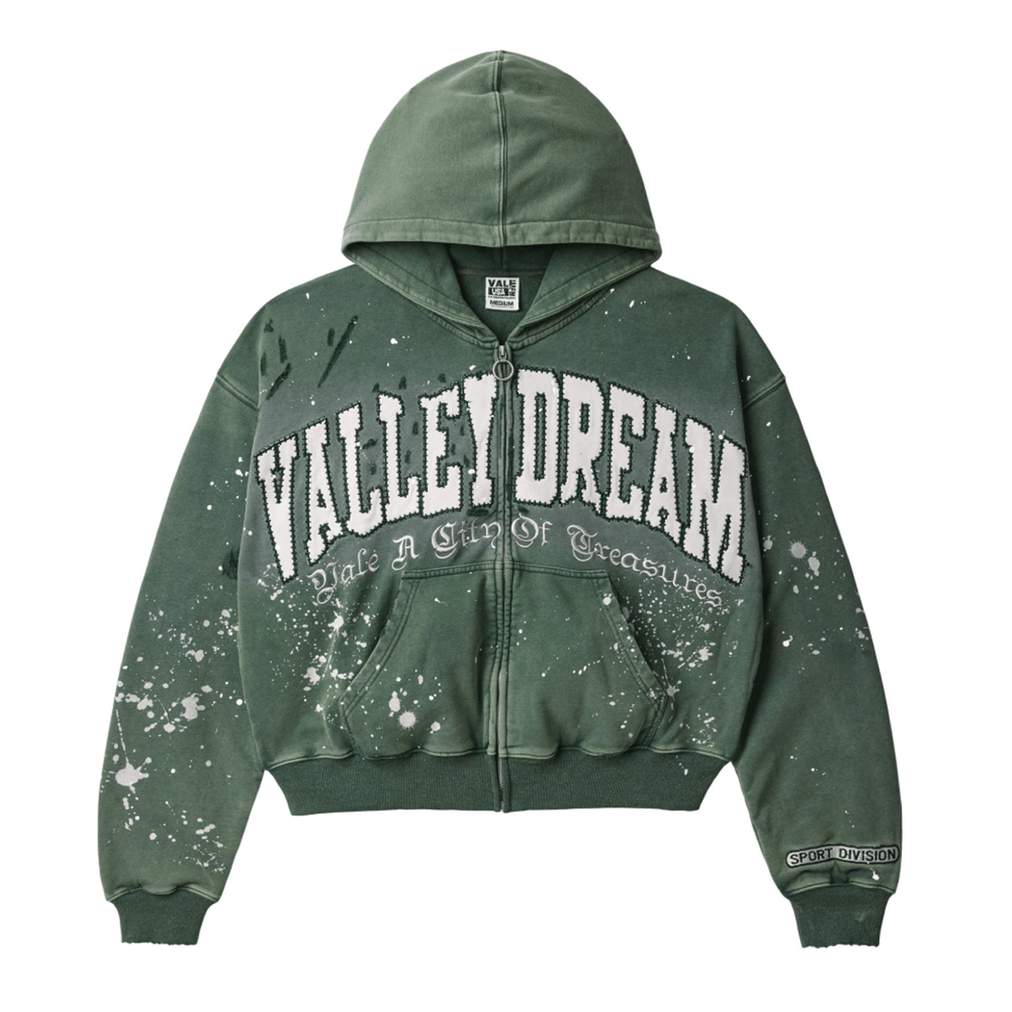 Vale Forever Pine Paint Zip Up Hoodie
