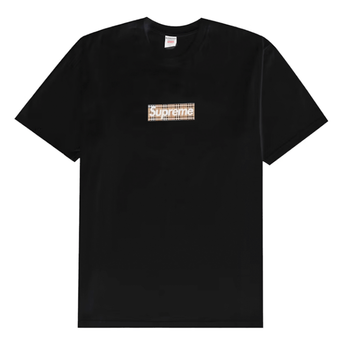 Supreme Burberry Box Logo Tee Black