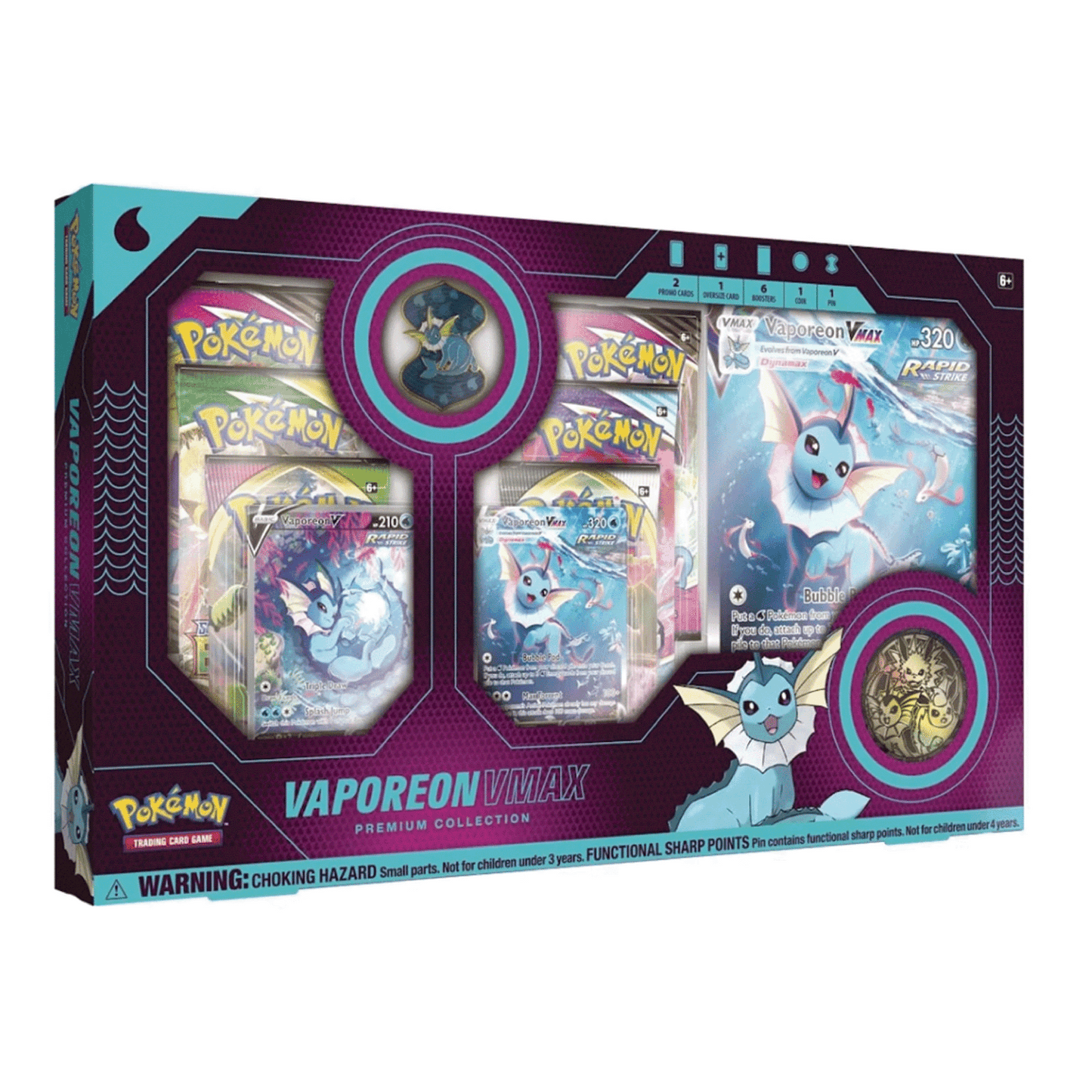 Pokémon TCG Vaporeon V VMAX Premium Collection Box