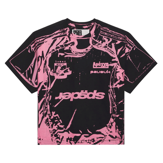 SP5DER JERSEY OVERPRINT TEE BLACK