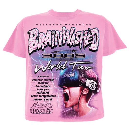 Hellstar Brainwashed World Tour T-Shirt Pink