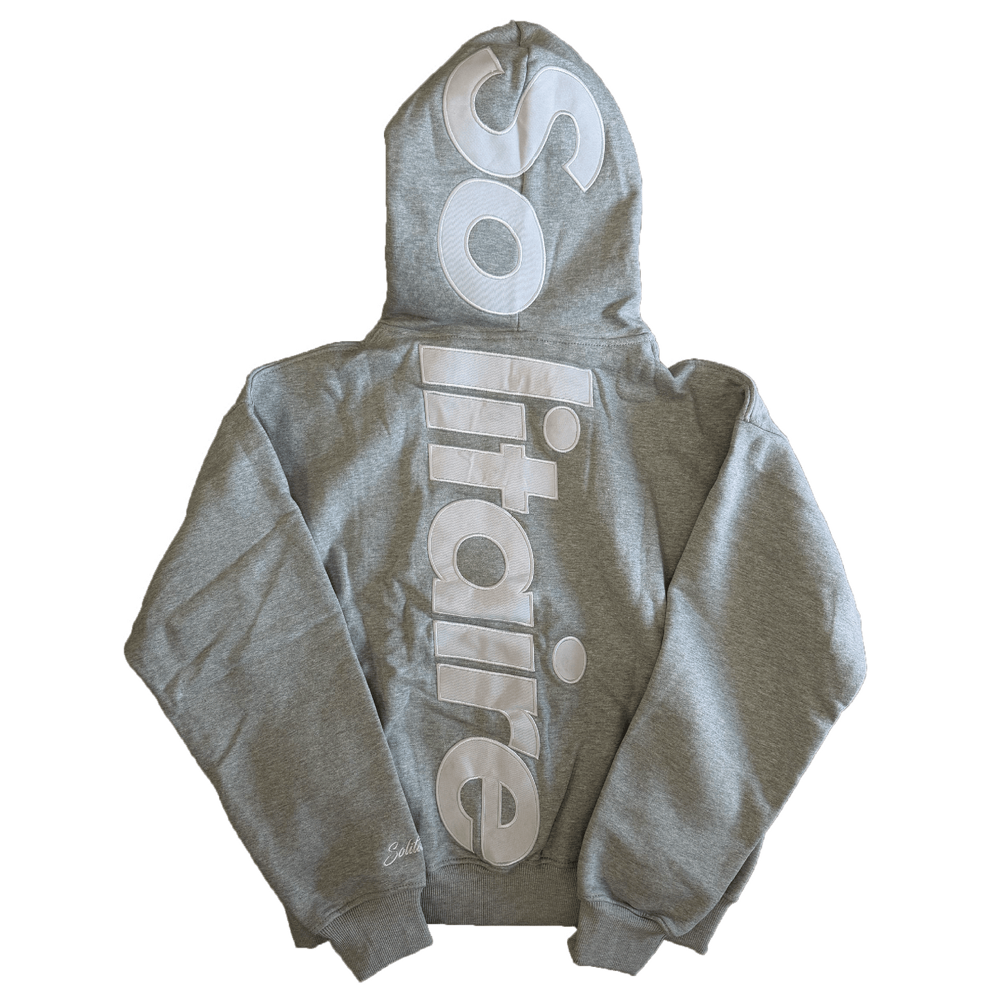 Solitaire S Logo Sweatsuit Grey White Set