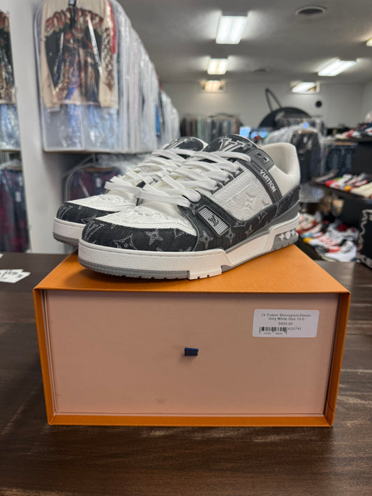 LV Trainer Monogram Denim Grey White