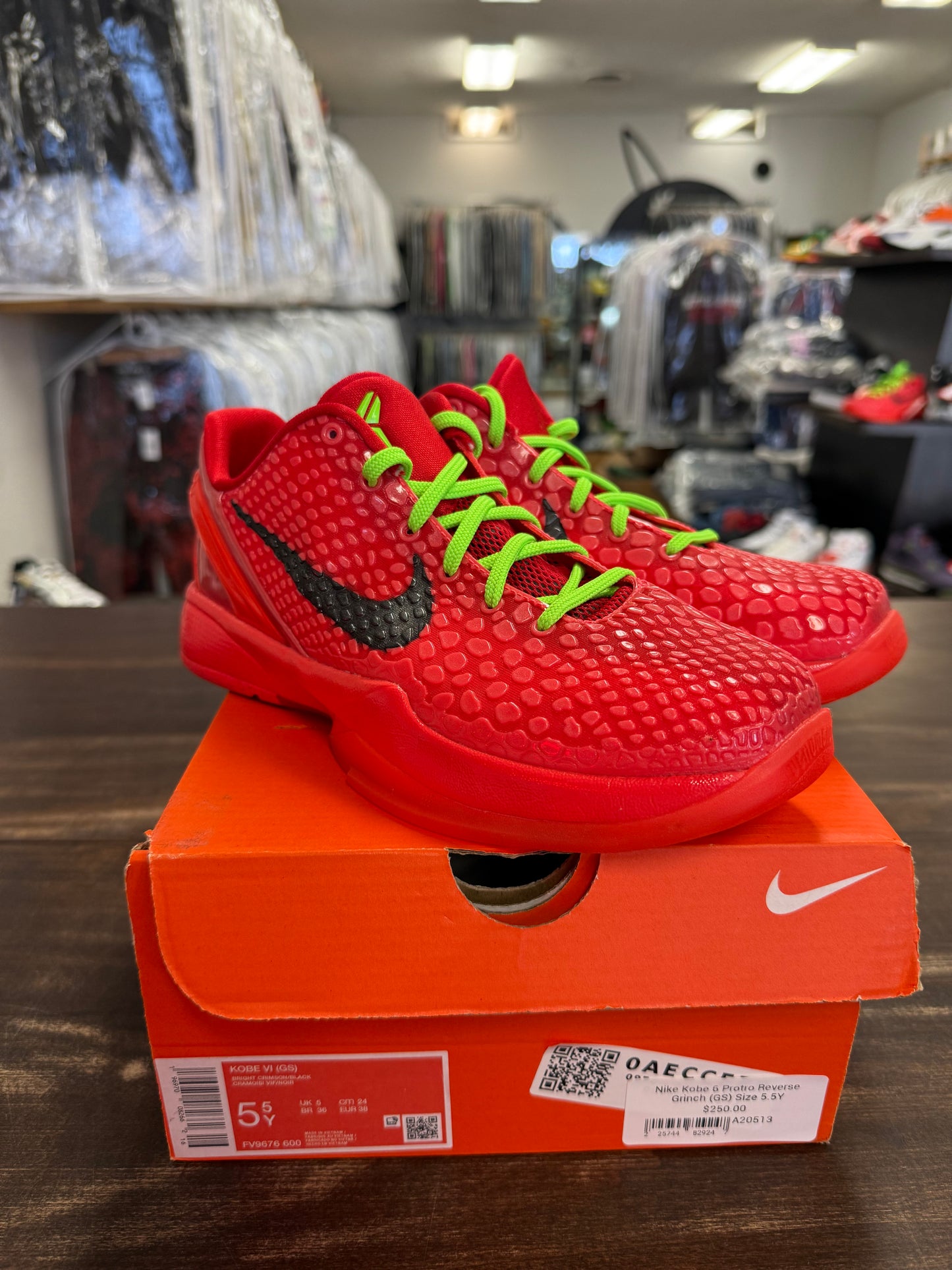 Nike Kobe 6 Protro Reverse Grinch (GS)