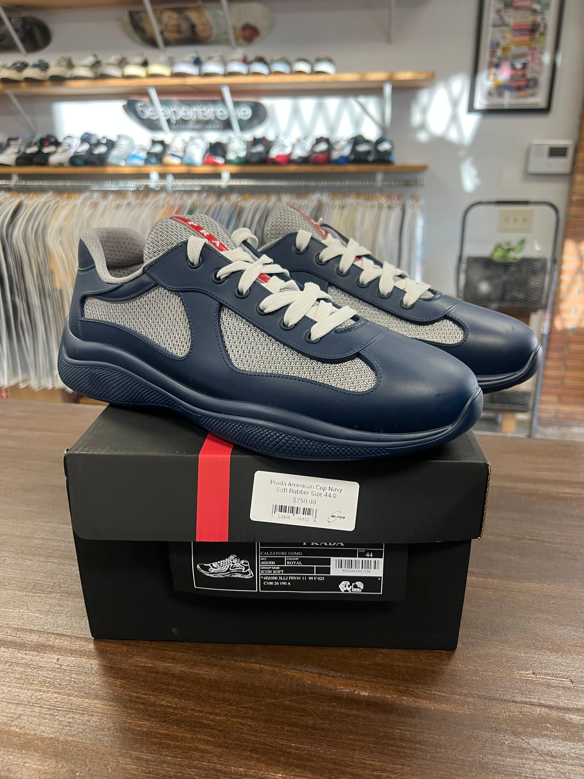 Prada American Cups Navy Soft Rubber