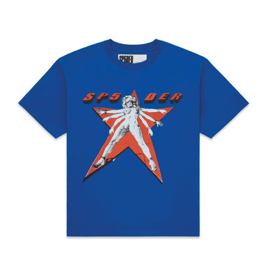 Sp5der Star Girl Tee Blue
