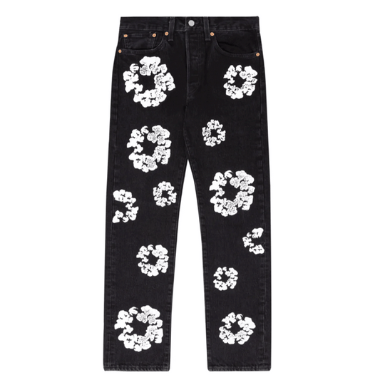 Denim Tears x Levi's Cotton Wreath Black Denim Jeans