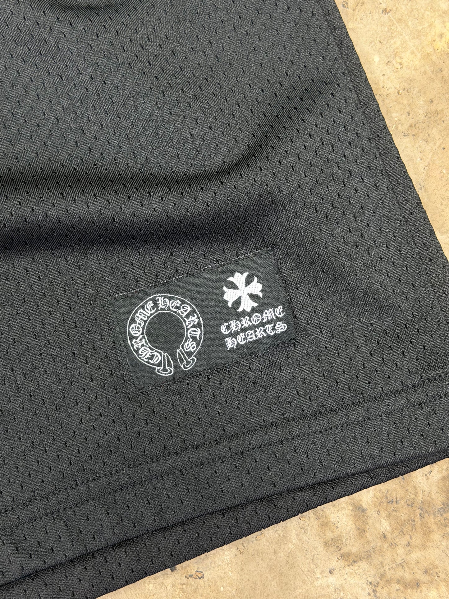 Chrome Hearts Mesh Stadium Football Jersey Black