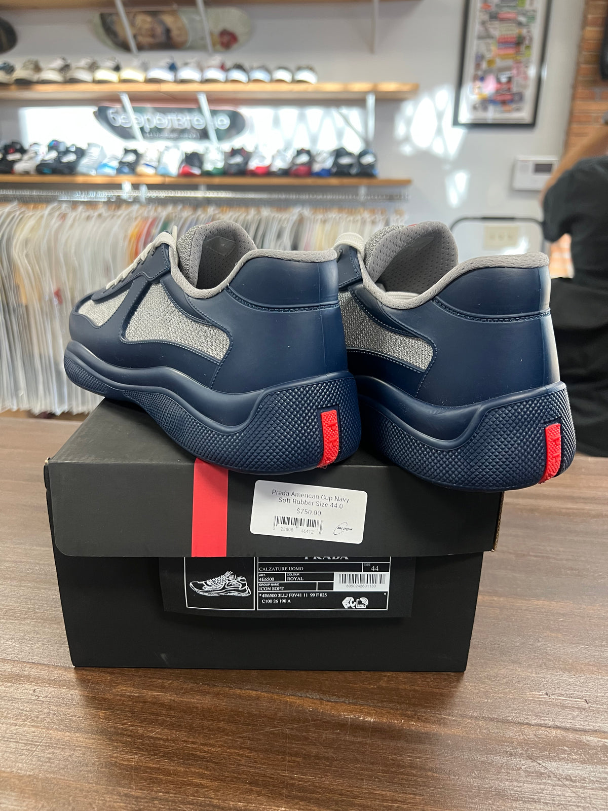 Prada American Cups Navy Soft Rubber