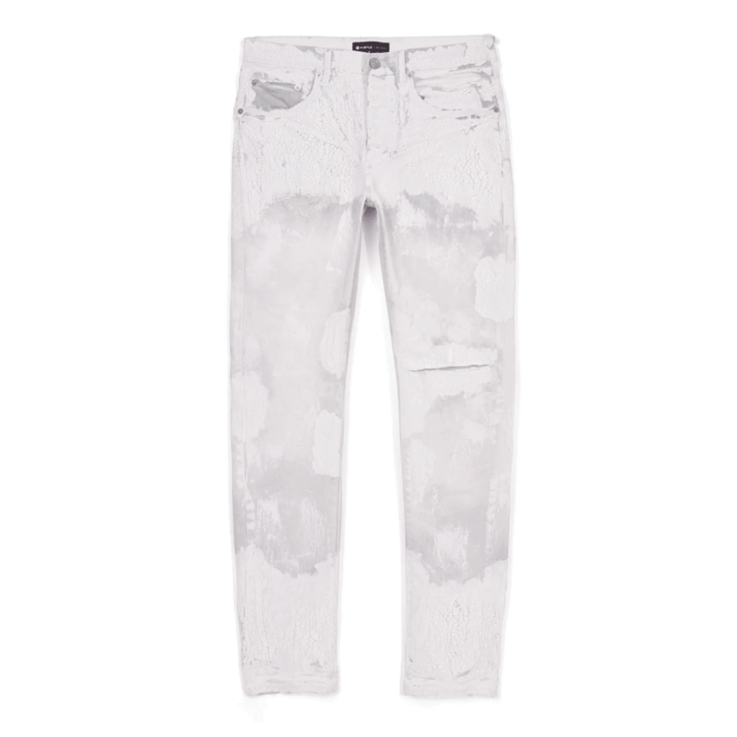 Purple Brand Skinny Jean Faded Ecru Crackle