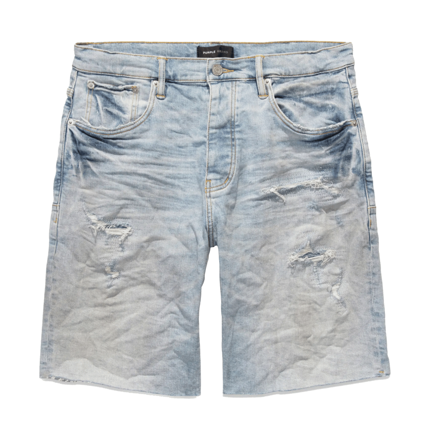 Purple Brand Denim Shorts Quilted Pocket