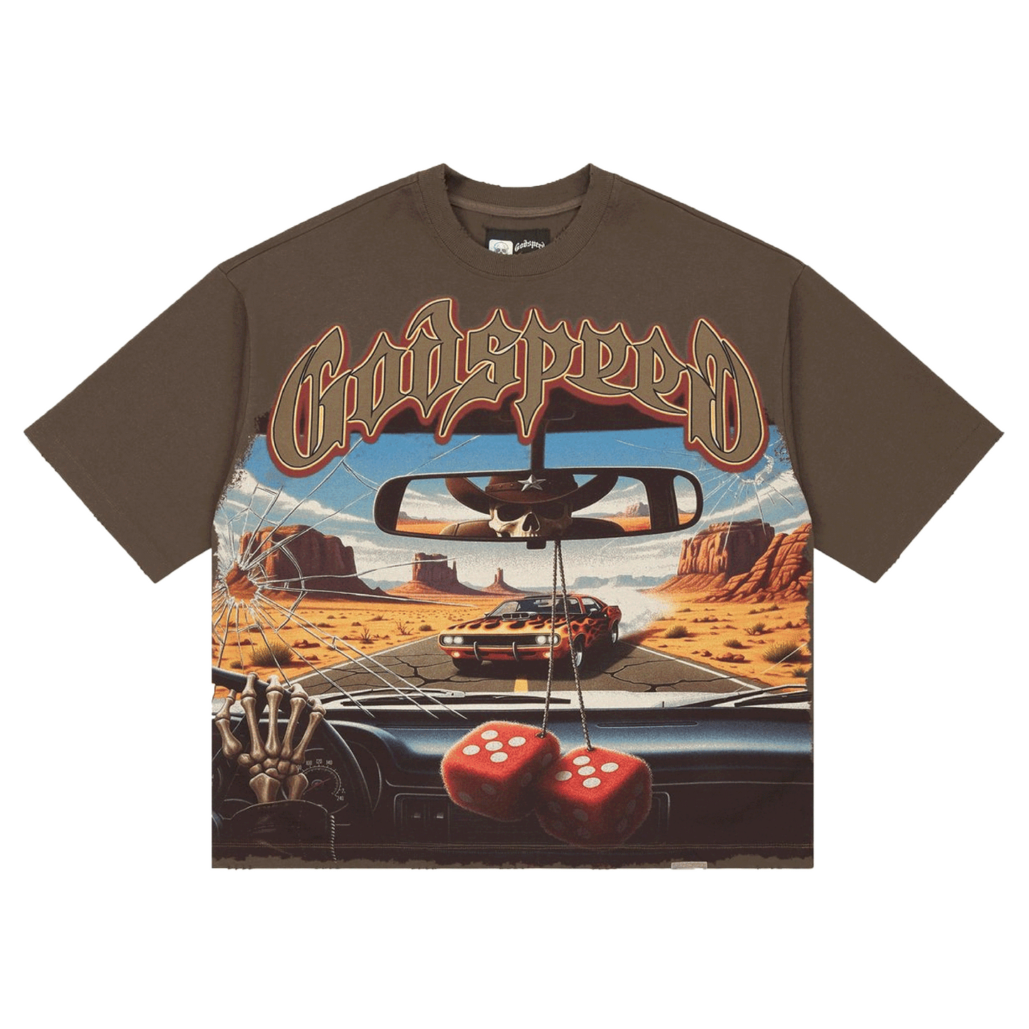 GODSPEED ON THE RUN II T-Shirt Brown