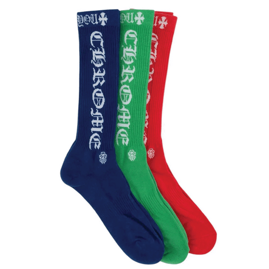 Chrome Hearts Logo Socks Multi Color (Size L)
