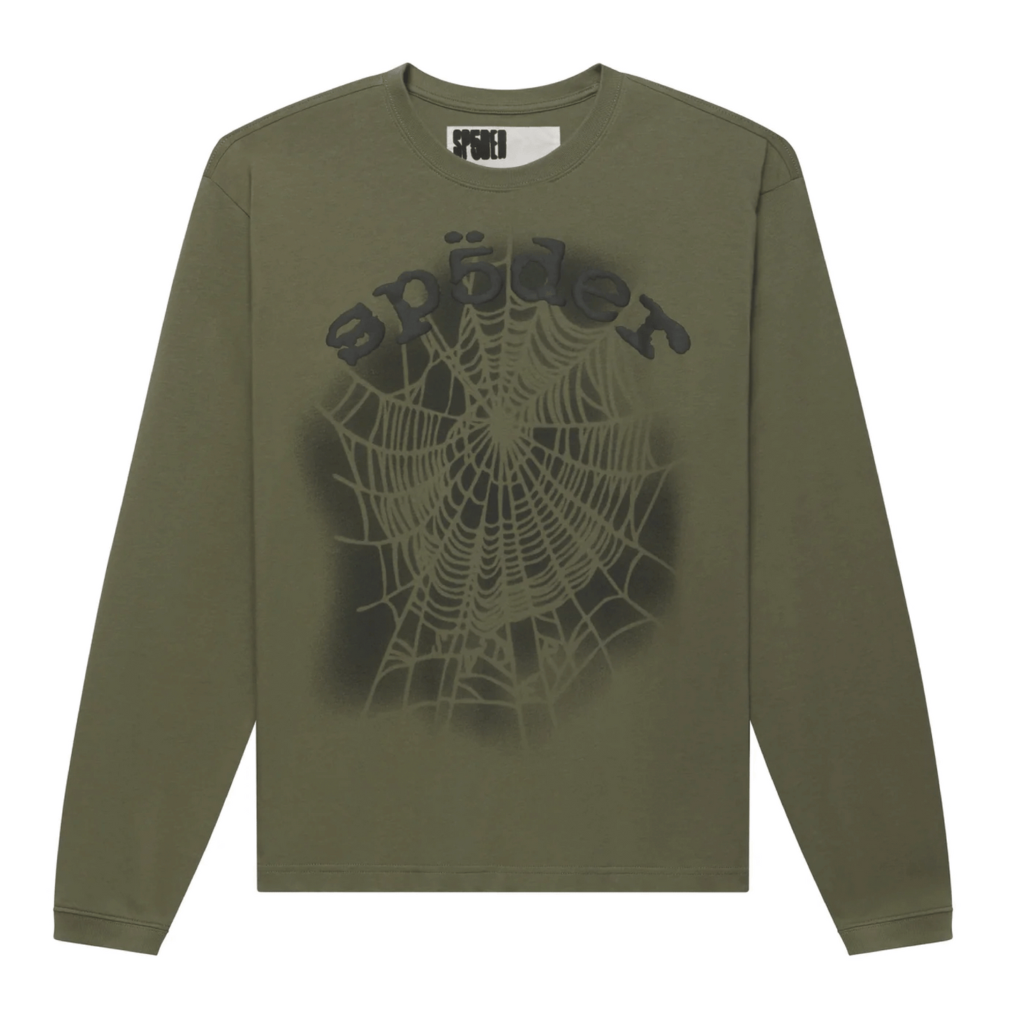 DISTRESSED OG WEB V2 LONGSLEEVE OLIVE