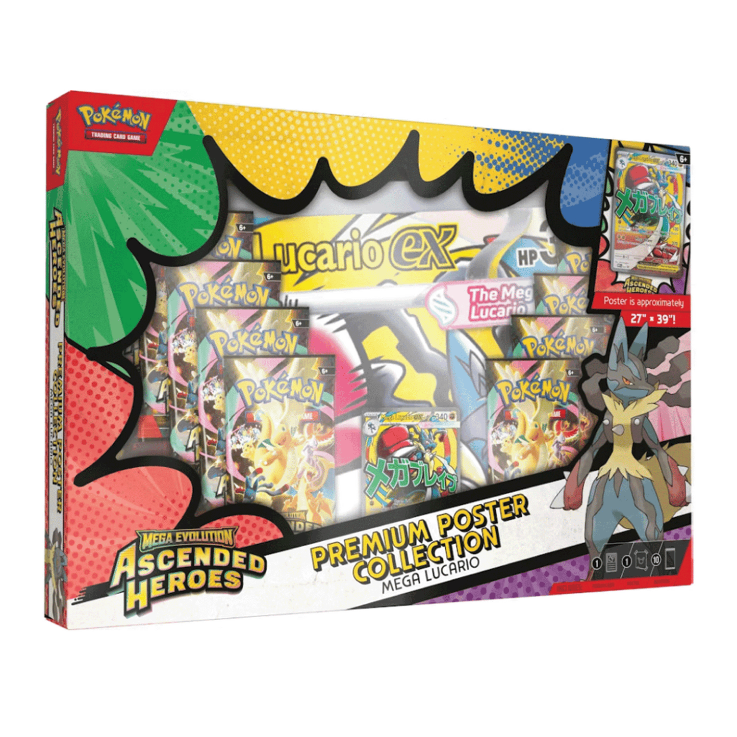 2026 Pokémon Mega Evolution Ascended Heroes Mega Lucario Premium Poster Collection