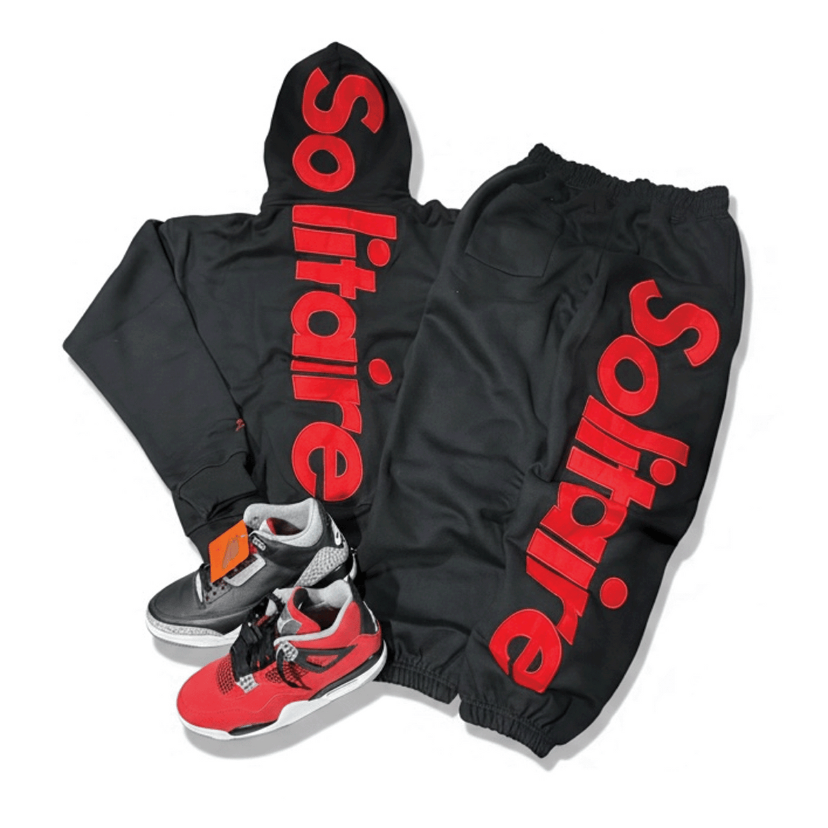 SOLITAIRE SET BLACK/RED